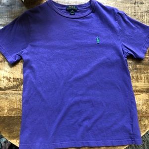 Boys Purple Polo Ralph Lauren Tee